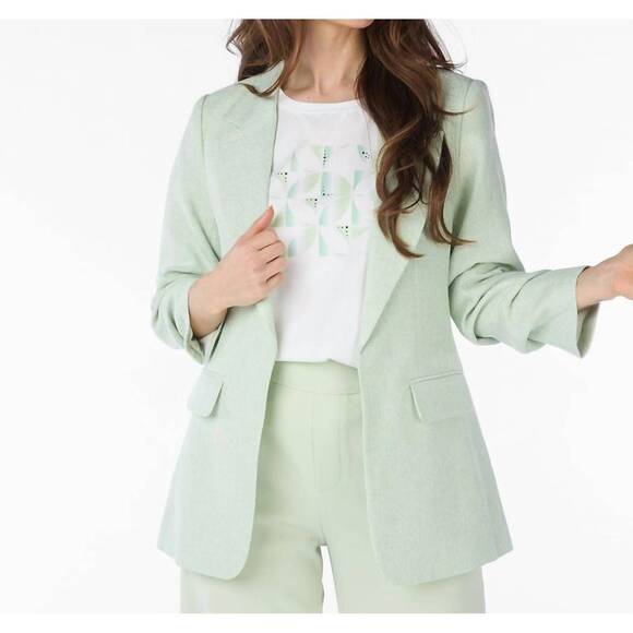 ESQUALO Jackets & Blazers - NEW ESQUALO pietta linen look blazer in pastel green